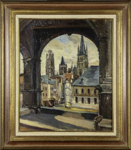 SCUOLA NORMANDE del XIX secolo
Veduta di Rouen
Oli