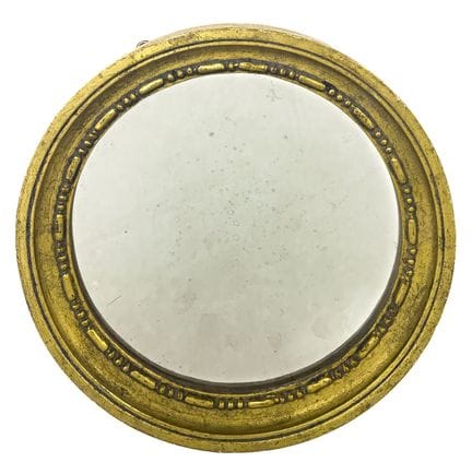 Specchio da strega convesso di forma rotonda, con 