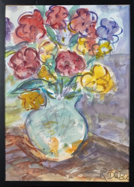 Roland DUBUC (1924-1998)
Nature morte con vasi di 