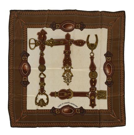 PIERRE BACCARA
Silk square with a beige and brown 