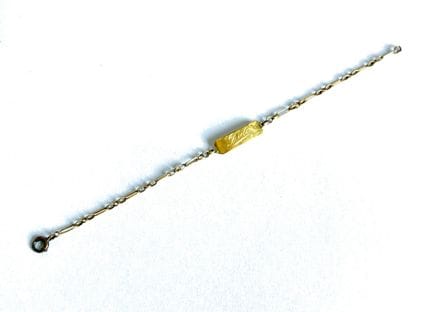 Pulsera con nombre en oro amarillo (18K/750) con e