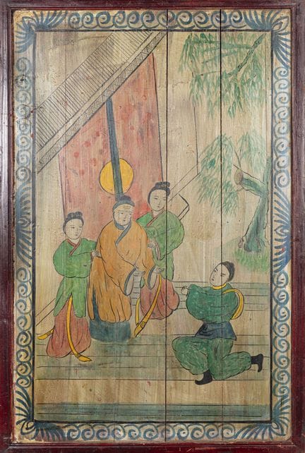 CINA
Pannello decorativo in legno con motivi raffi