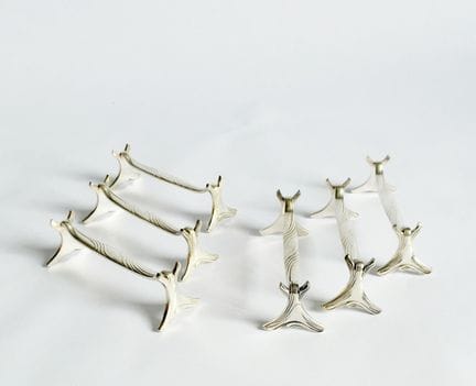 CHRISTOFLE
Seis servilleteros de metal plateado co