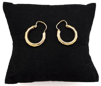 Paire de boucles d'oreille en or jaune 18 K (750/1