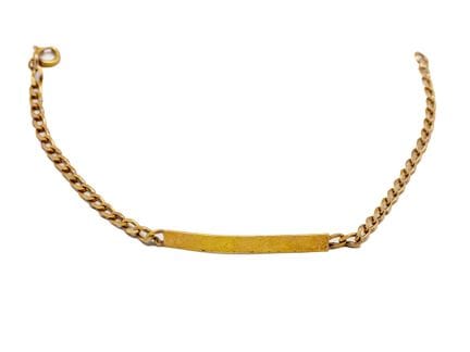 Gourmette d'enfant en or jaune 18 K (750/1000) 
L.