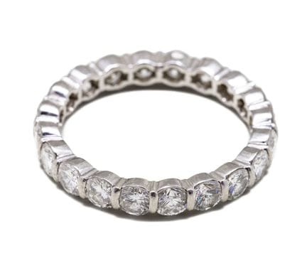 Alliance américaine en or gris 18 K (750/1000) ser