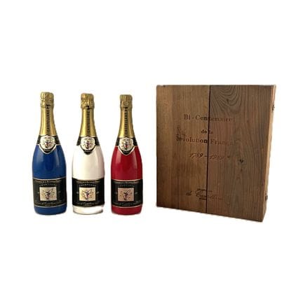 3 bottles of brut Champagne commemorating the bice