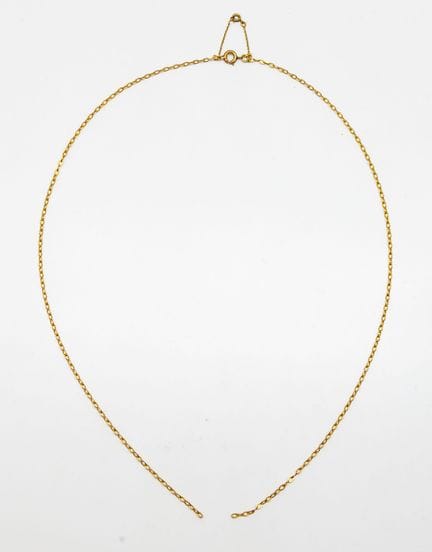 Chaîne en or jaune 18 K (750/1000) à maille forçat