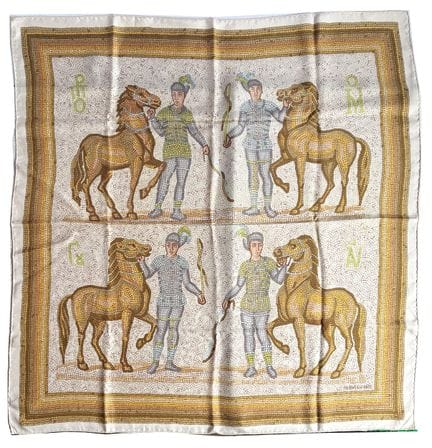 HERMES PARIS
Printed silk twill carré, "Mosaïque" 