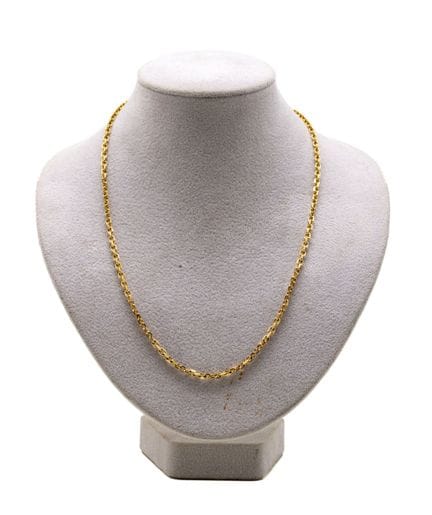 Chaîne en or jaune 18 K (750/1000) à maille forçat