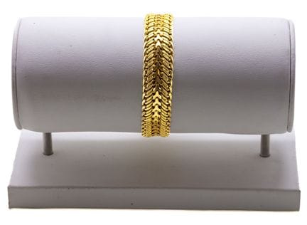 Large gourmette en or jaune 18 K (750/1000) à mail