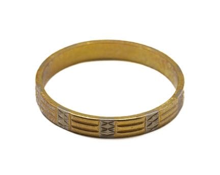 Alliance en or jaune et or blanc 18 K (750/1000) g