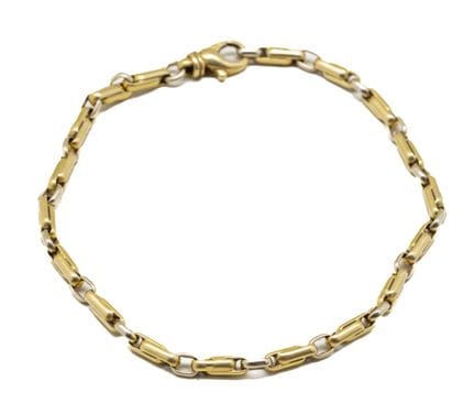 Bracelet en or jaune 18 K (750/1000) à maillons ar