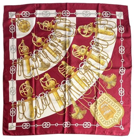 HERMES PARIS
Printed silk twill scarf, "Cliquetis"