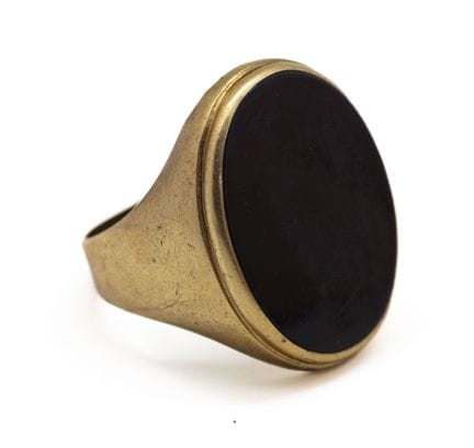 Bague chevalière d'homme en or jaune 18 K (750/100