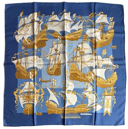 HERMES PARIS
Printed silk twill carré, "Armada" de