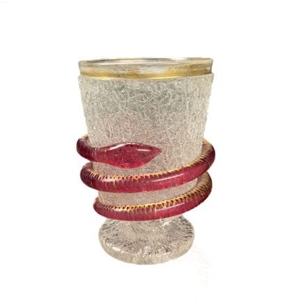 BOHEME
Frosted glass tumbler, handle decorated wit