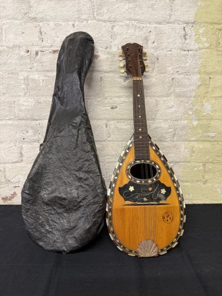 Mandoline italienne vintage à huit cordes S. Mellu