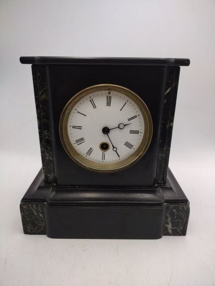 Orologio da camino architettonico francese L.T.M. 