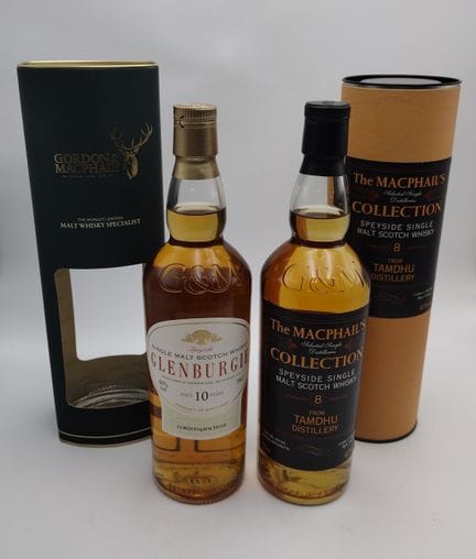 Deux bouteilles de whisky single malt écossais Gor