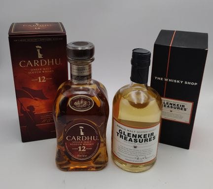 Un lot de deux bouteilles de whisky single malt éc