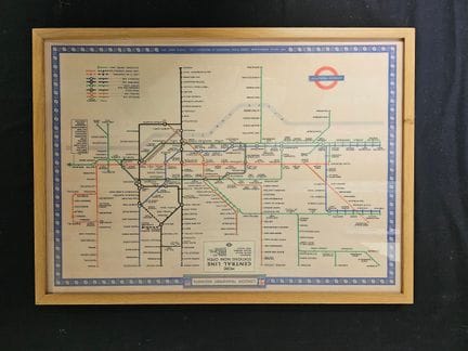 Grande reproduction sur toile d'un plan vintage du