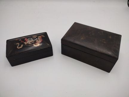 Paire de boîtes à bijoux chinoises de Foochow en l
