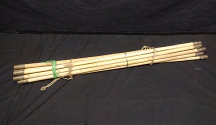 Lot de douze perches traditionnelles de ramonage e