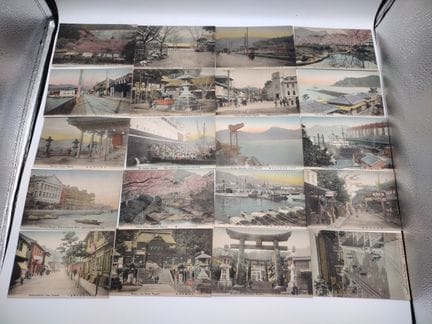 Collezione di 20 cartoline topografiche giapponesi