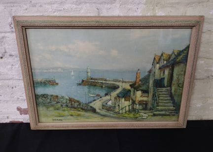 “Porto di Newlyn (Cornovaglia)”, stampa in stile f