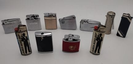 Collection de dix briquets de poche vintage, compr