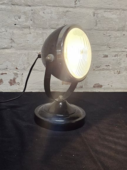 Lampada da tavolo in stile vintage, in metallo ner