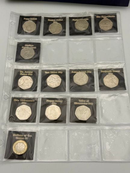 Collection de pièces commémoratives britanniques d