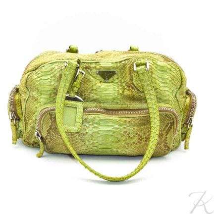 Borsa a bowling PRADA in pelle di pitone, edizione
