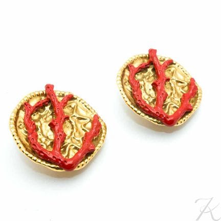 Orecchini YSL by GOOSSENS Coral Art, 1980 circa 
F
