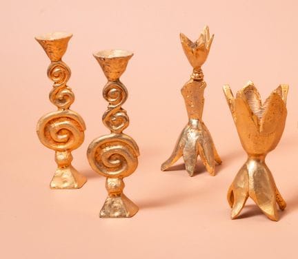 Pierre CASENOVE (1943)
Paire de flambeaux 'tourbil
