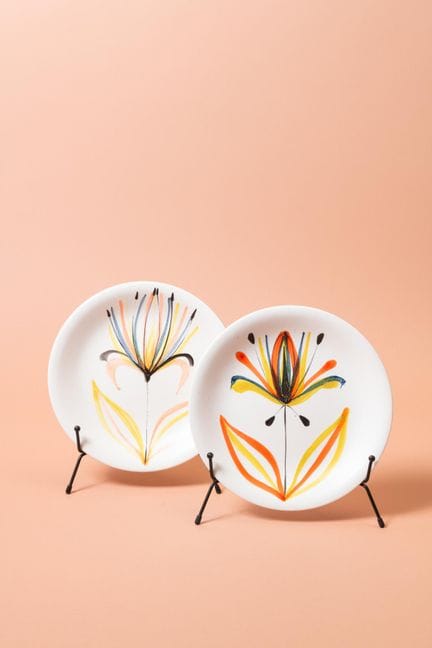 Roger CAPRON (1922-2006)
Due piatti 
Ceramica smal