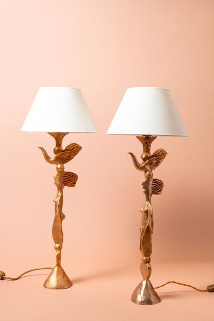 Pierre CASENOVE (1943)
Coppia di lampade
Alluminio