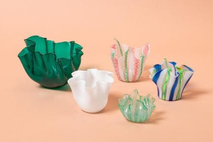 Murano - Venini
"Handkerchief" vases
Set of five g