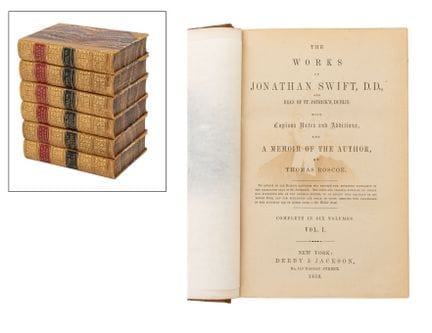 « Les Œuvres de Jonathan Swift, D.D. », 1859, 6 vo