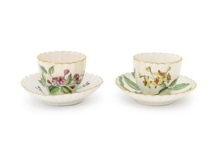 Paire de tasses à thé et soucoupes « Botanical » d
