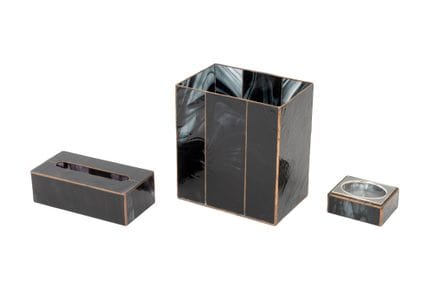 Juego de tres accesorios de baño contemporáneos de