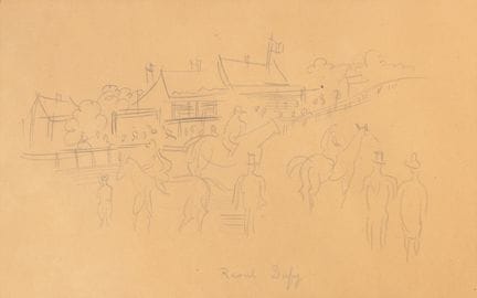 Raoul Dufy, « L'hippodrome », crayon sur papier
Ra