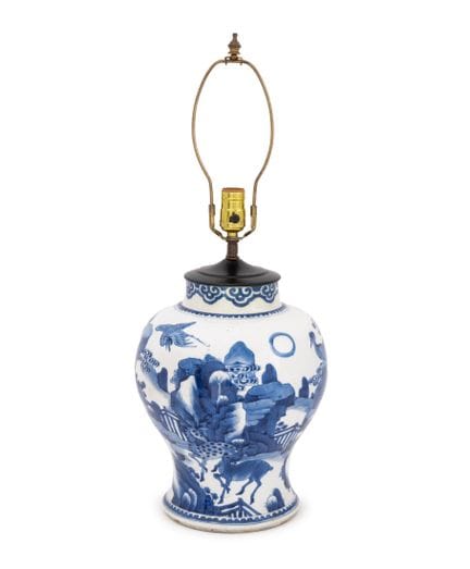 Jarrón chino de porcelana de la época de Kangxi tr