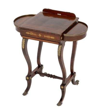 Mesa de juegos de la época Regency, de palisandro 