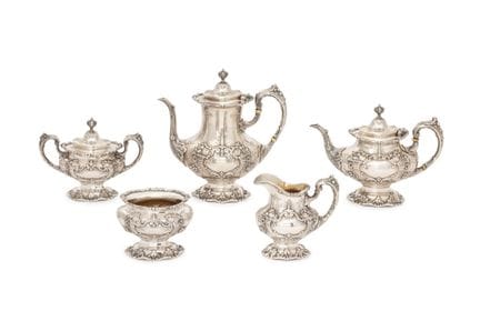 Service à thé en argent « Francis I » de Reed &amp