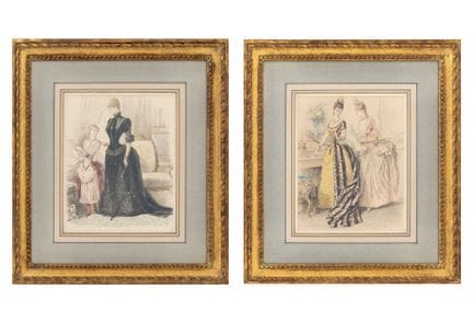 Jules David, Études de costumes français, aquarell