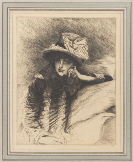 J.J. Tissot, « Berthe », gravure à la pointe sèche