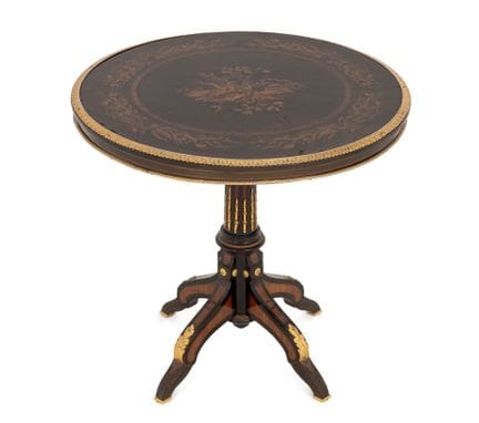 Mesa de centro de estilo Napoleón III con marquete