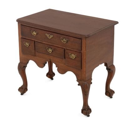 Comodino basso in mogano in stile Giorgio II, 1750